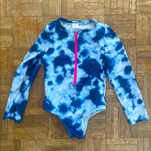 Toddler Recycled Tie-Dye Swim One-Piece Rash Guard